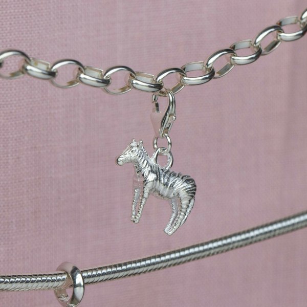Sterling Silver Zebra Charm - MYLEE London