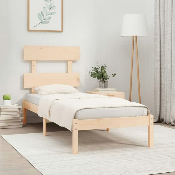 Berkfield Bed Frame Solid Wood 90x190 cm Single