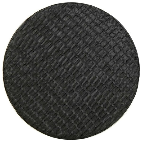 Berkfield Tea Table Black 45 cm Poly Rattan