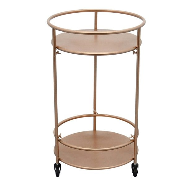 Monstershop Rose Gold Drinks Trolley Bar Cart - Small