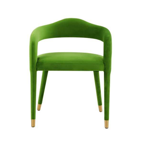 Furniture Edit Lucia Green Velvet Dining Chair