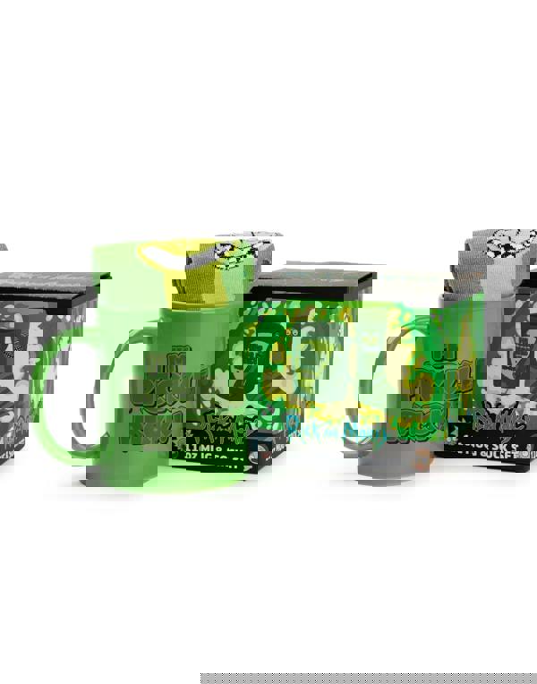 Rick And Morty Mens Green Pickle Rick Mug and Sock Gift Set (One Size)