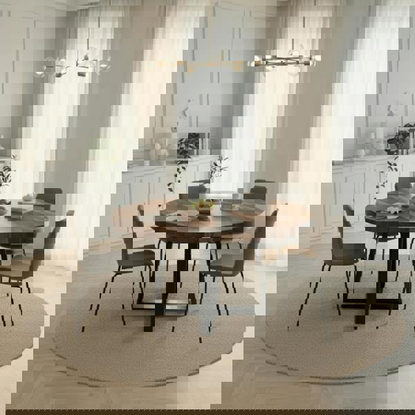 TRL Furniture Walnut Round Dining Table