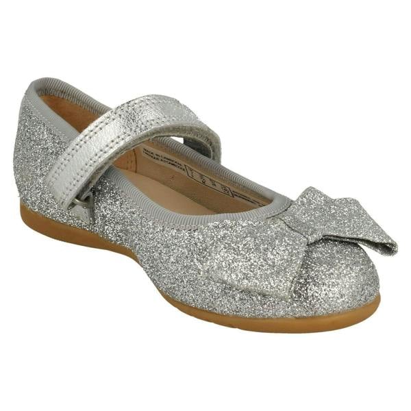 Clarks Girls Clarks Sparkly Bow Detailed Shoes Dance Bow T