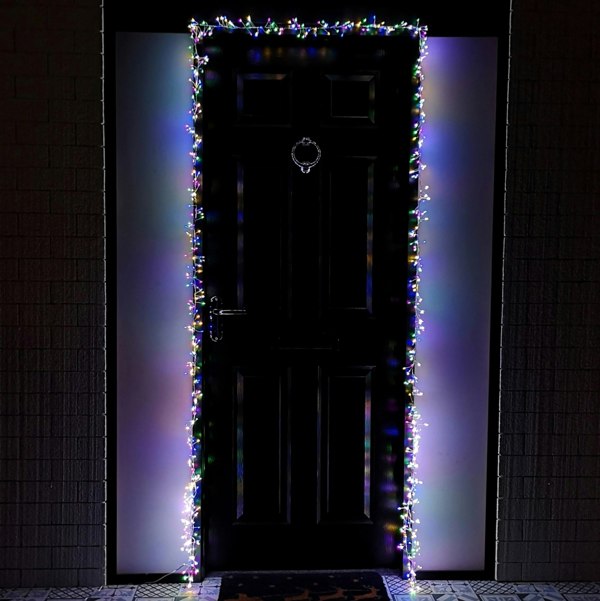 Samuel Alexander 5.5m 880 LED Indoor Outdoor Christmas Door Lights in Multi-Coloured