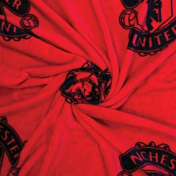 Manchester United FC Crest Fleece Blanket, Bedroom, Sports, Gift