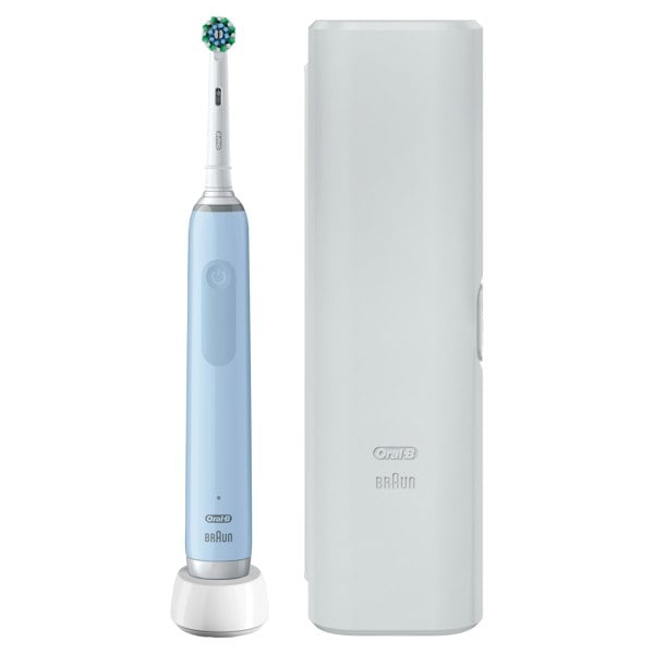 Oral-B Pro 3 3500 Blue Electric Toothbrush with Travel Case
