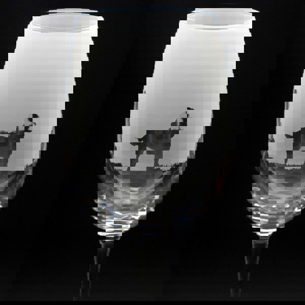 Glyptic Glass Art Cockapoo Dog Crystal Wine Glass - Hand Etched/Engraved Gift