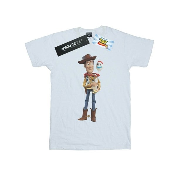 Disney Mens Toy Story 4 Woody And Forky T-Shirt - White