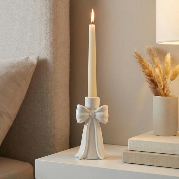 Garden Greatness Tall Draping Bow Candle Holder