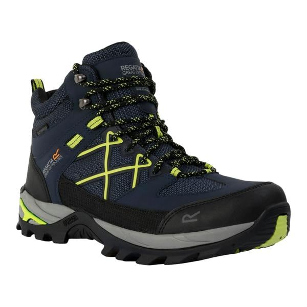 Regatta Mens Samaris III Walking Boots - Navy/Lime Punch - 