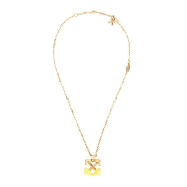 Off White Arrow Necklace - Gold/Yellow