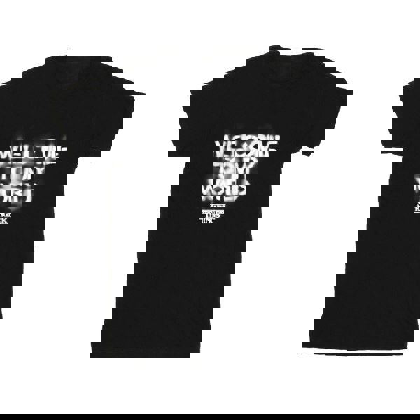 Stranger Things Mens Welcome To My World Cotton T-Shirt - Black