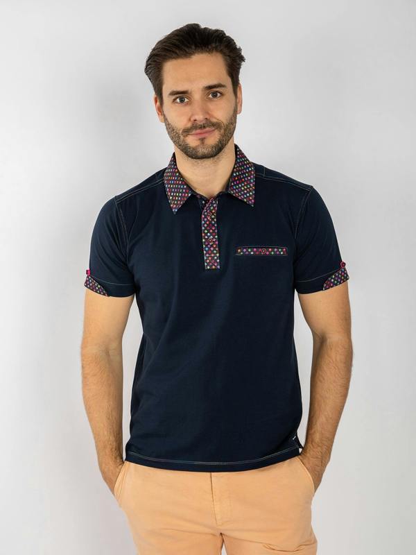 SIGNATURE POLO SHIRT WITH PIXEL INSERT - Claudio Lugli Shirts
