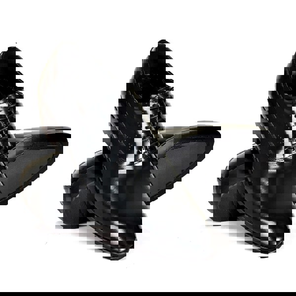 Federick Shiny Leather Dress Shoe With Cuban Heel - Black