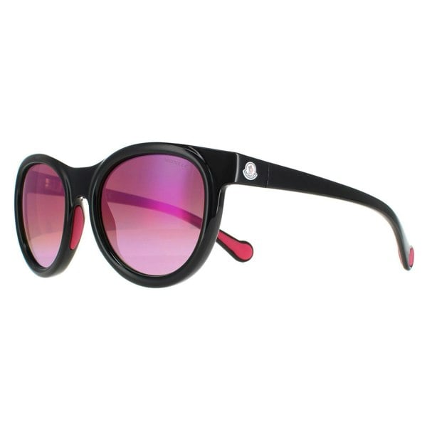 Moncler Sunglasses ML0087 01C Shiny Black Smoke Mirror