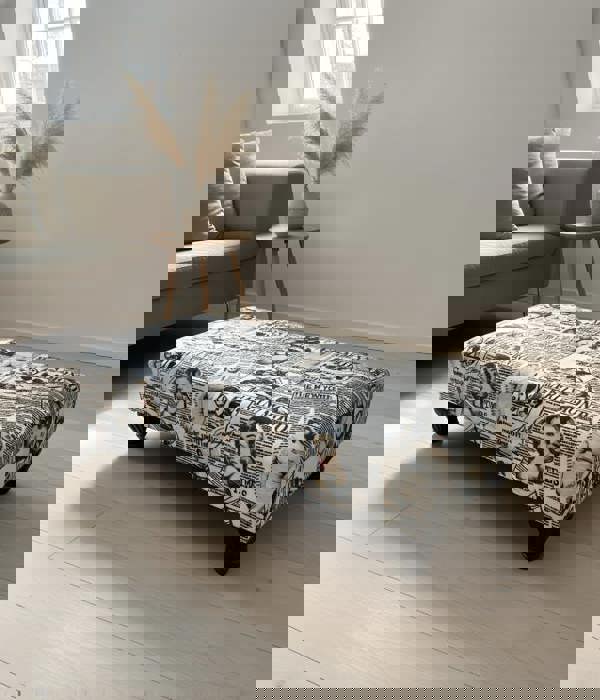 ISTOOLS Premium Monroe Footstool Pouffe Ottoman – UK Handcrafted Non-Storage Bench & Versatile Living Room Furniture