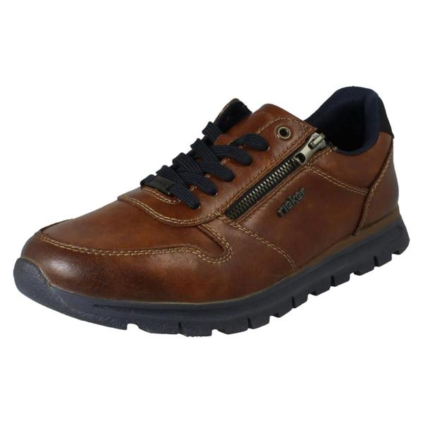 Rieker Mens Rieker Zip Detailed Extra Wide Lace Up Shoes B0513