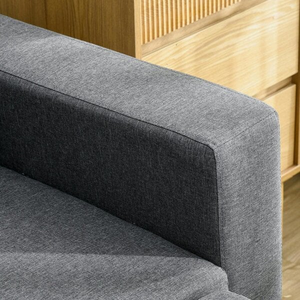 Wyld Haus Kesosu Dark Grey Upholstered 3 Seater Sofa Bed With Built In Storage
