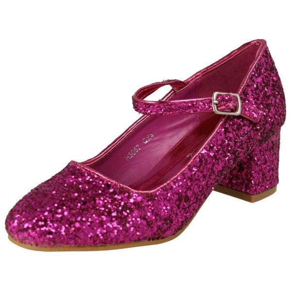 Spot On Girls Spot On Heeled Sparkly Dolly Shoes H3057