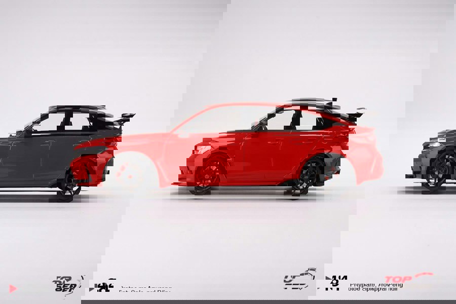 TSM Honda Civic Type R Rallye Red RHD 2023 1:18 Scale TSM TS0484