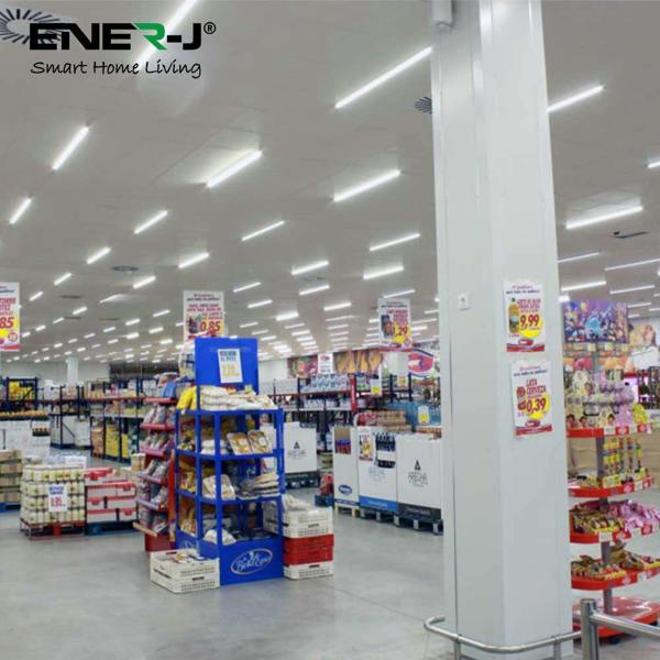 Ener-J 5-Pack 4ft (120cm) T8 LED Nano Plastic Tubes, 18W, CCT Switchable (3000K/4000K/6000K), Shatterproof