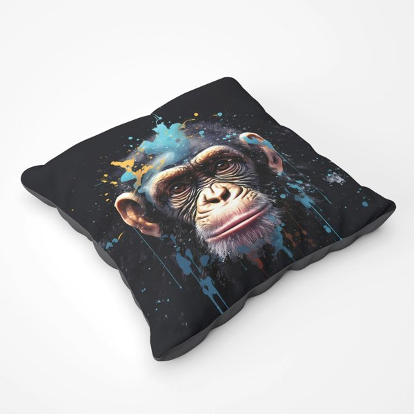 Warren Reed Monkey Face Splashart With Blue Floor Cushion