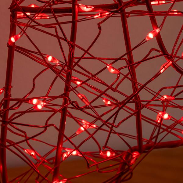 Samuel Alexander 43cm Light up Red Christmas Bow with 650 Red LEDs