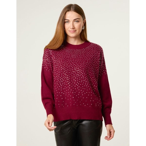 Blue Vanilla Diamante Jumper - Berry