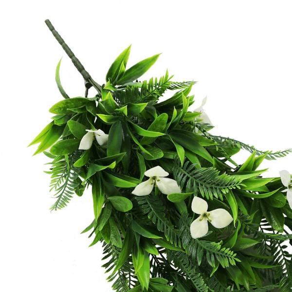 Artificial Hanging White Hawaiian Bush 75cm