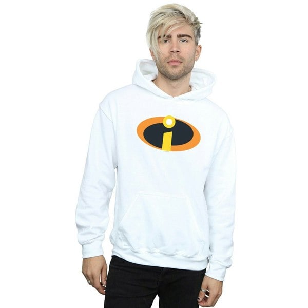 Disney Mens The Incredibles Costume Logo Hoodie - White