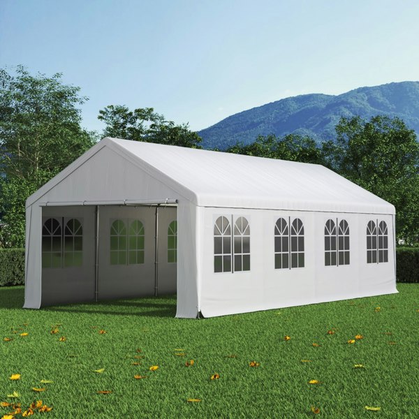 Living and Home 4*6m/4*8m Garden Party Tent with Removable Sidewalls and Doors