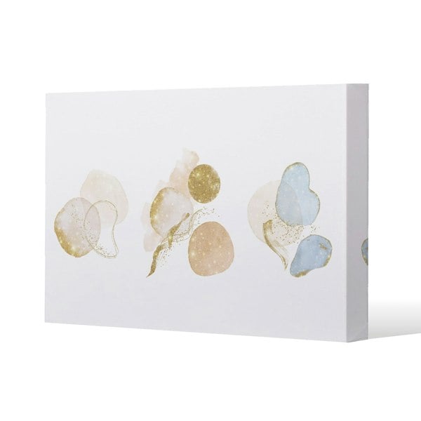 Benjamin Tate Design blue, white, beige watercolor illustration & elements Slim Style Canvas Print  75x100cm , 15mm Slim Real wood.