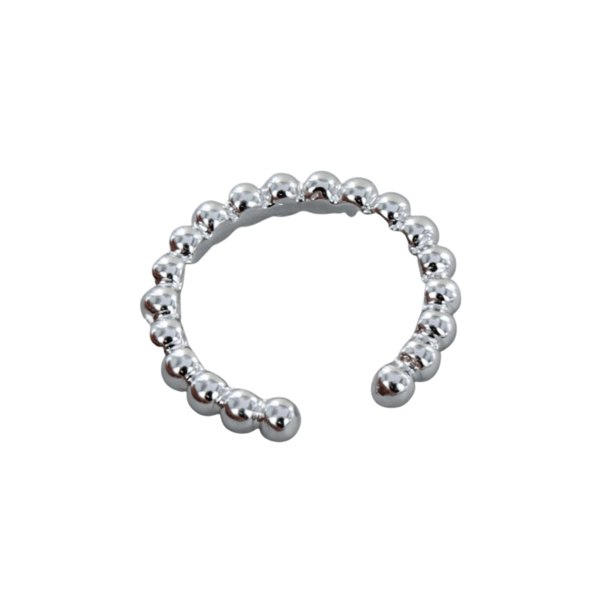 Sterling Silver Beaded Ear Cuff - Reeves & Reeves