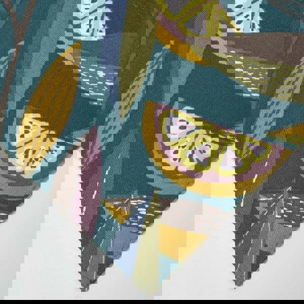 HOMESCAPES 100% Cotton Citrus Table Runner