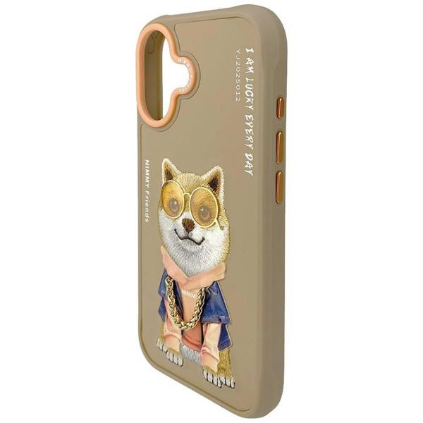Nimmy Friends Nimmy Glasses Cool Dog Case with MagSafe for iPhone 17 6.3" Brown Orange - N-YJ-IP17-012-A