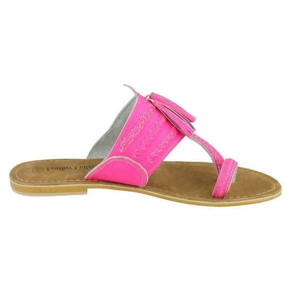Leather Collection Ladies Leather Collection Toe Loop Sandals F00275