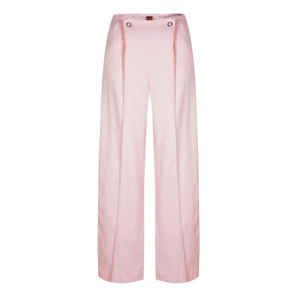 Boss Womens/Ladies Tapito Knitted Tailored Trousers - Light Pink - 