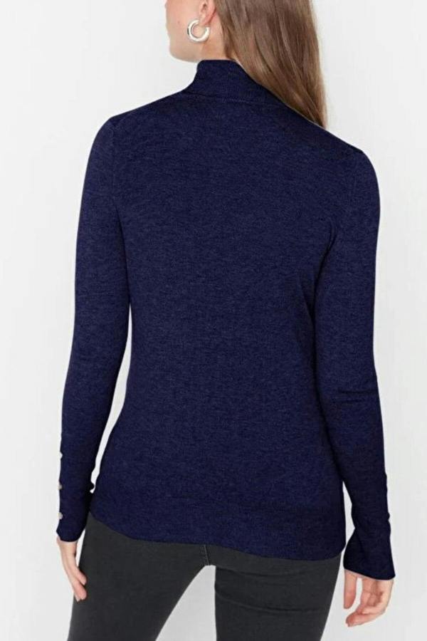 WOVCOR Mercerized Look Basic Knit Sweater