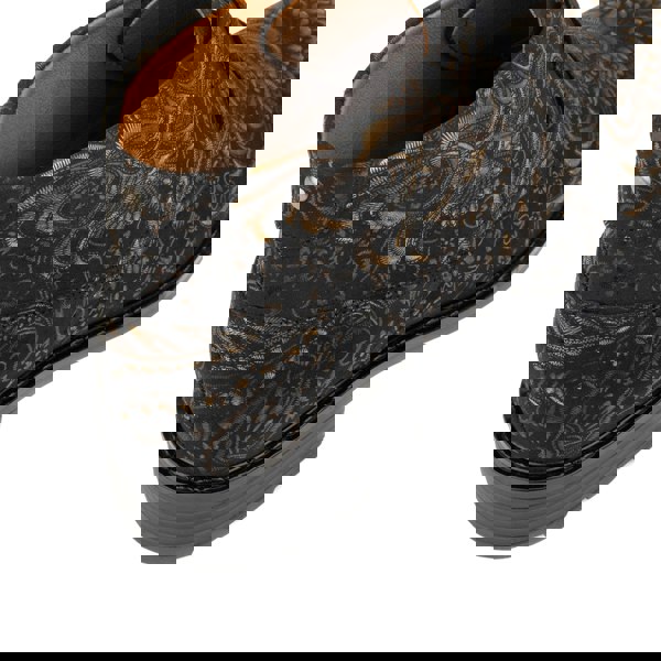 Embassy London Laviva - Black Gold - Women's wide fitted leather ankle boot with rubber soles