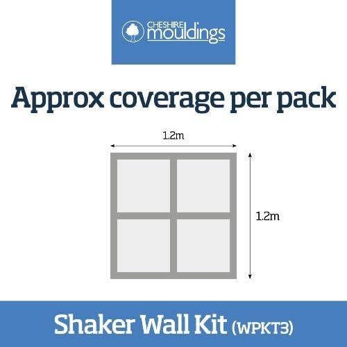 Cheshire Mouldings WPKT3 (MDF) Shaker Wall Panelling Kit (H) 1200mm (W) 63mm (T) 9mm