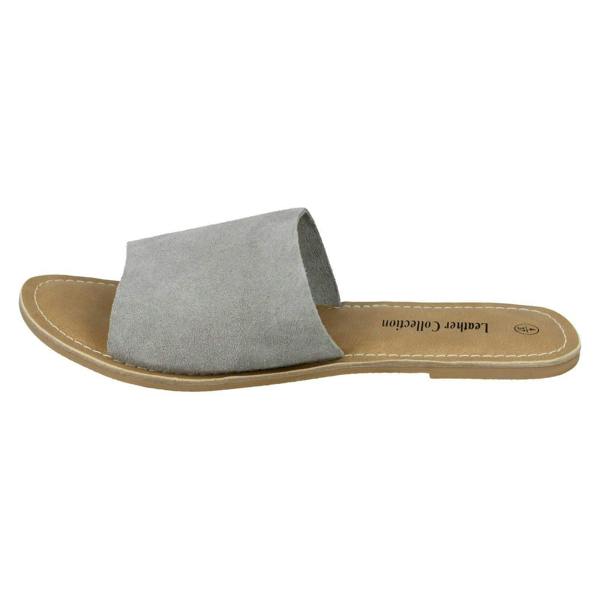 Leather Collection Ladies Leather Collection Flat Mule Sandals