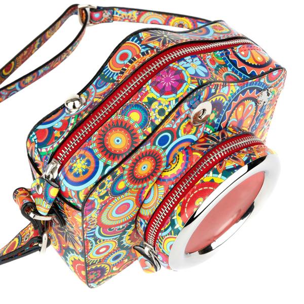 Embassy London Snapshot - Signature Print - Camera shaped cross-body bag in Signature Print pattern leather