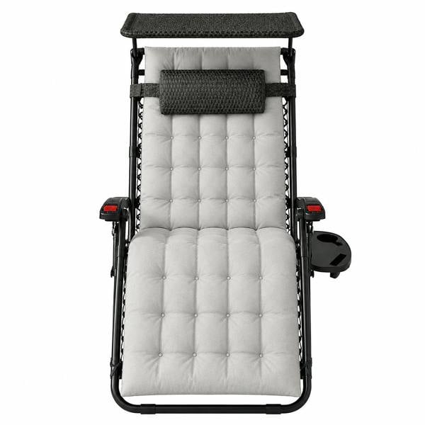 Groundlevel Luxury Gravity Chairs With Thick Cushion and Canopy - 2 Chairs