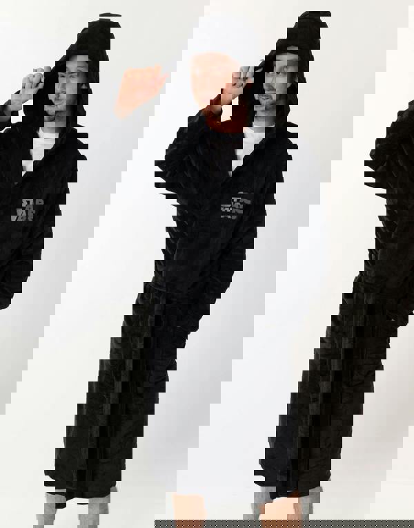 Star Wars Mens Black Darth Vader Hooded Bathrobe