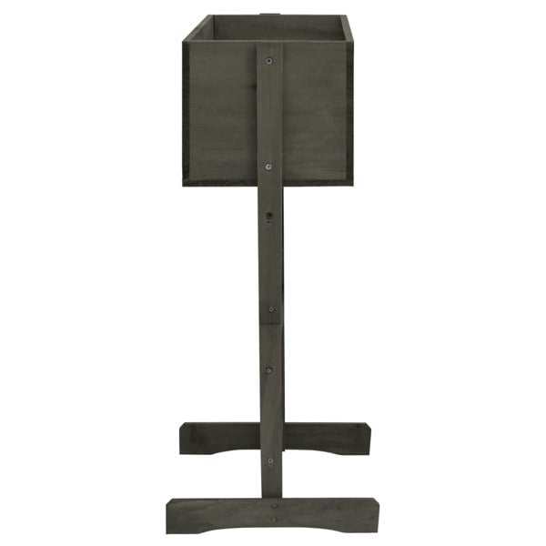 Berkfield Garden Trellis Planter Grey 45x30x74 cm Solid Firwood