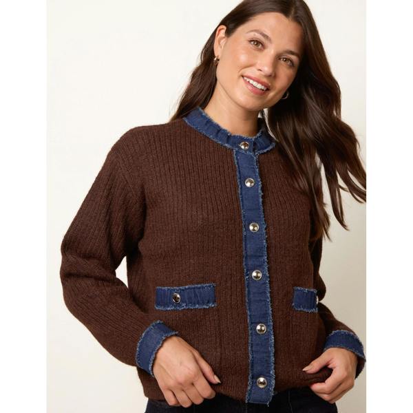 Blue Vanilla Denim Mix Cardigan