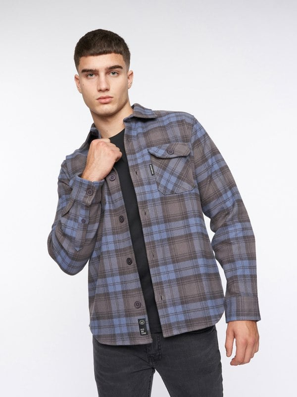 Duck and Cover Willington Overshirt Blue Check