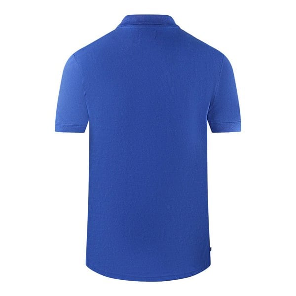 Aquascutum Brand Logo Plain Polo Shirt - Royal Blue