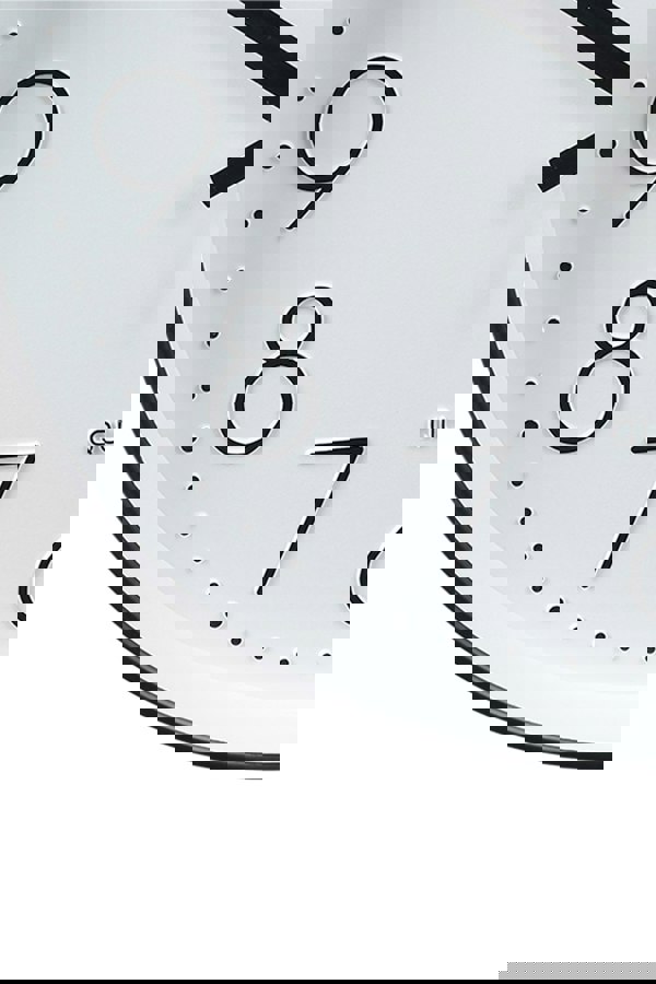 Living and Home 12-Inch Minimalist Wall Clock with Arabic Numerals